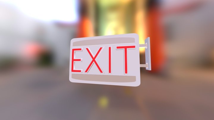 EXIT SIGN (Final Model) 3D Model