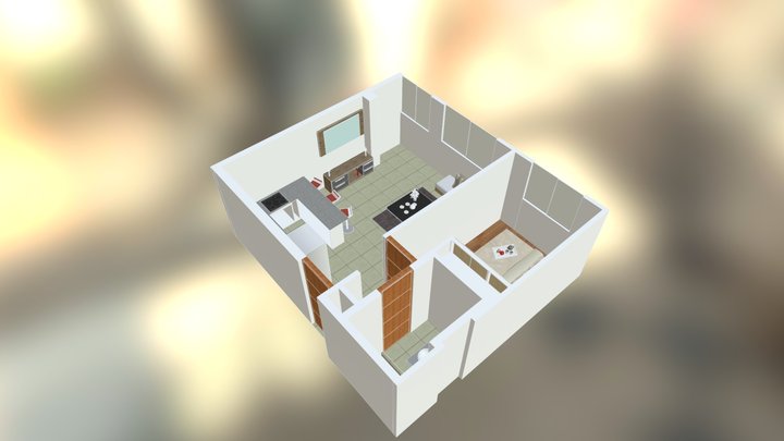 Residencial - 1 Dormitorio 3D Model