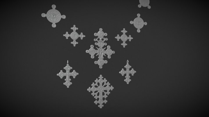 traditional Ukrainian Zgarda necklaces 3D Model