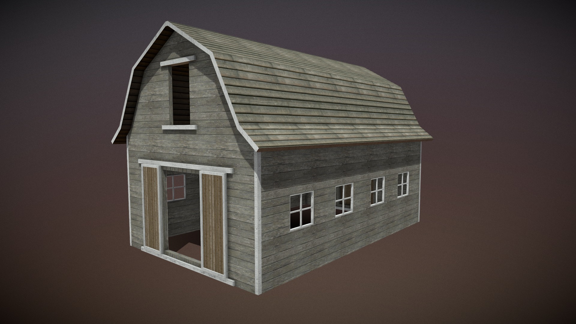 3D model Barn - This is a 3D model of the Barn. The 3D model is about a house with windows.