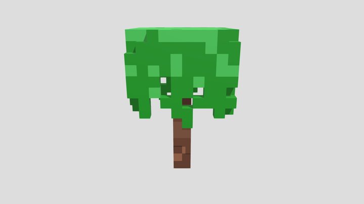 Pixel Tree 3D Model