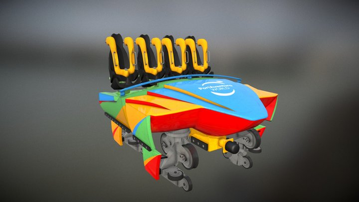 Dragon Khan (B&M Twisted sit-down steel coaster) 3D Model