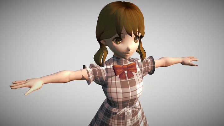 Talking Tina 2.0 (Kawaii Girl PC) 3D Model