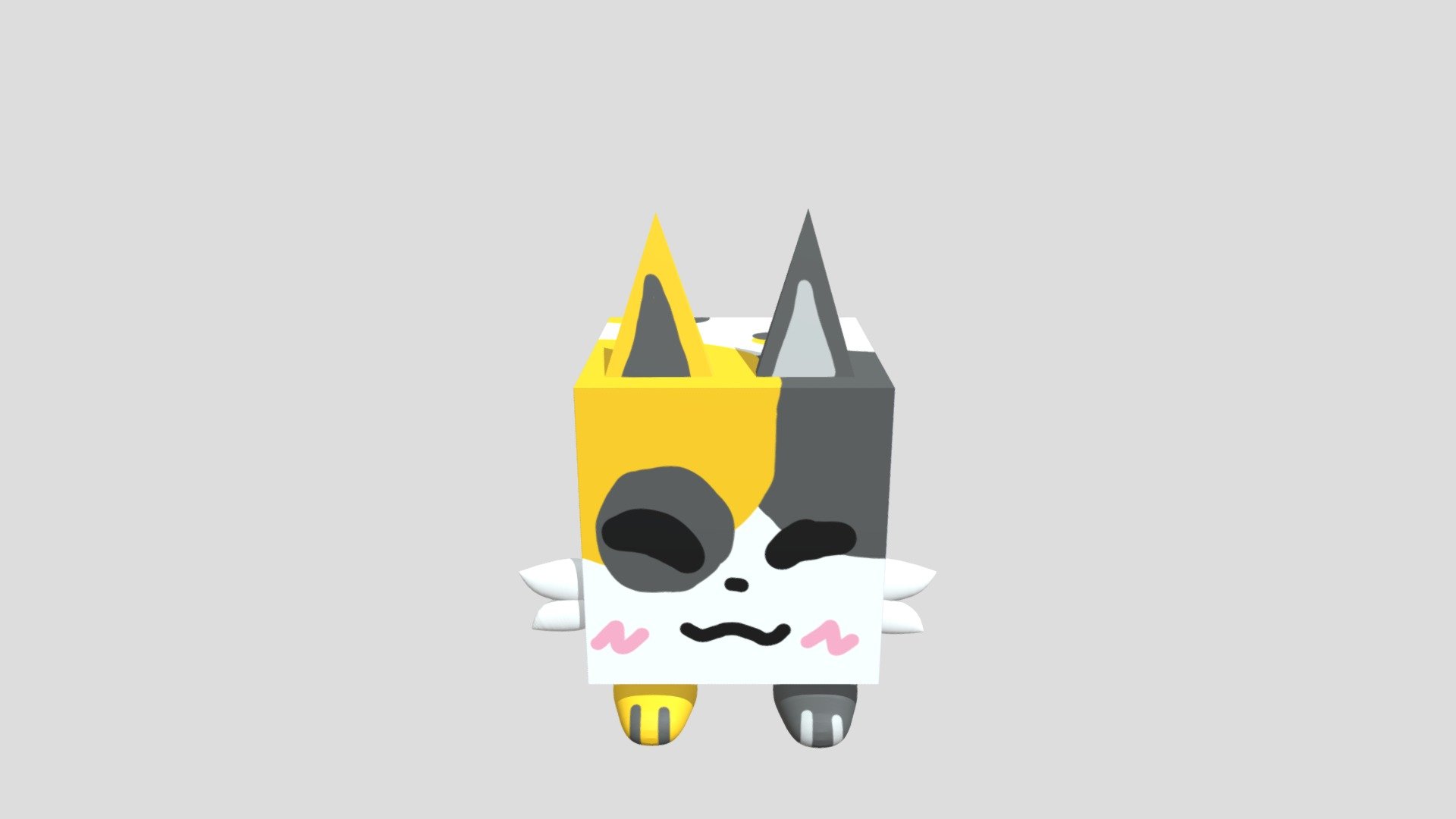 Cube Calico Cat 3D Model - Download Free 3D model by Melon Fish Kit ...