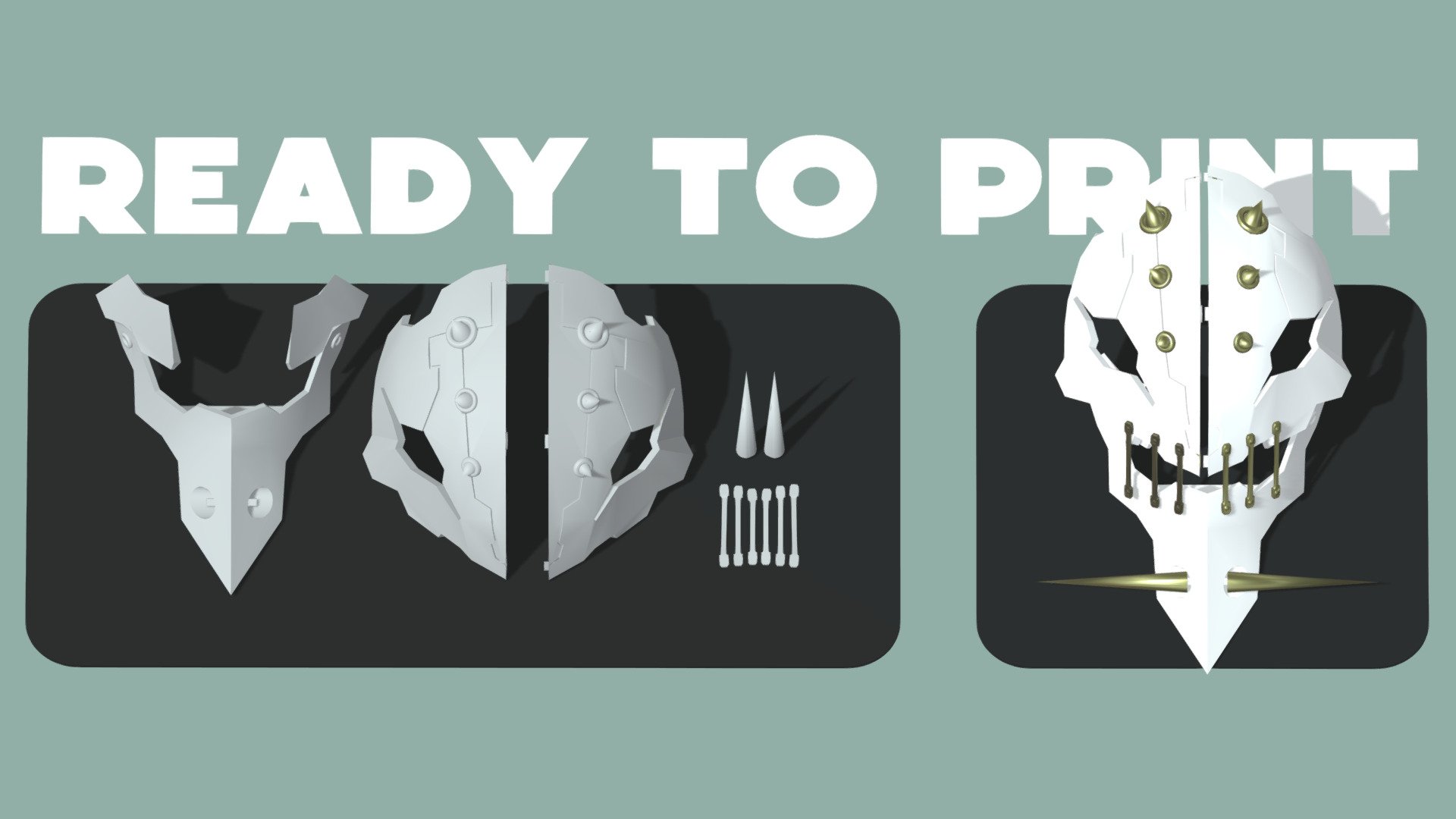 Ready to Print - Metal face from Xenoblade - Buy Royalty Free 3D model ...