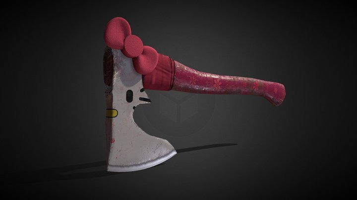Hello Kitty Ax 3D Model