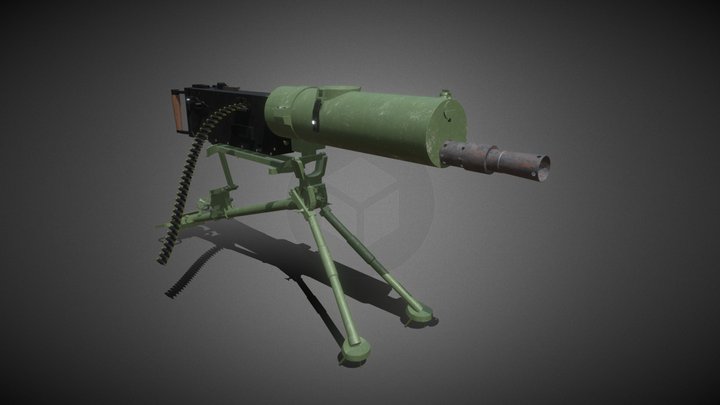 Maxim Machine Gun (Finnish) 3D Model
