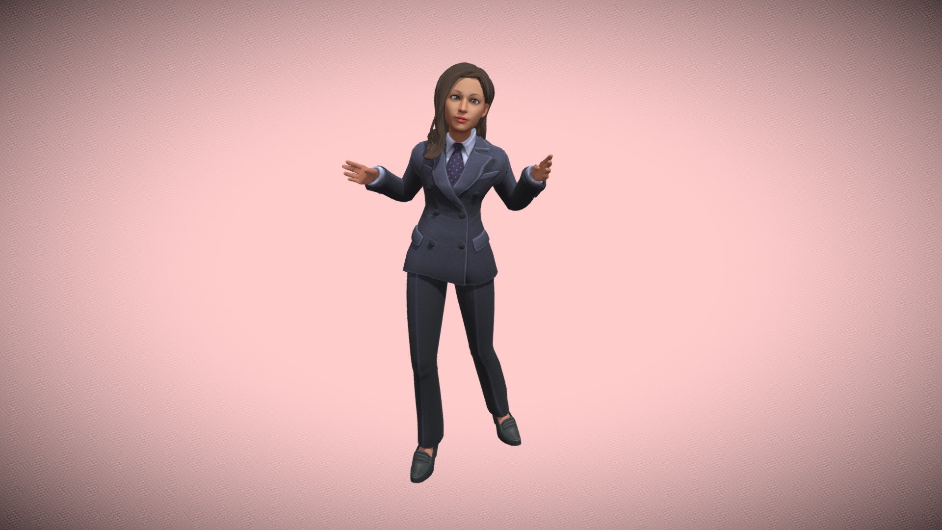 Animated Kamala Harris Standing & Talking