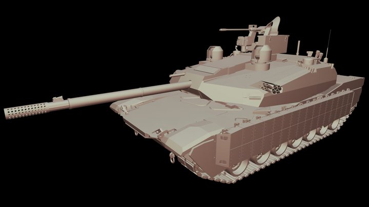 M1AX  AbramsX Technology Demonstrator 3D Model