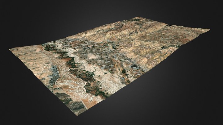 Tulul adh-Dhahab, Zarqa Valley - Esri imagery 3D Model