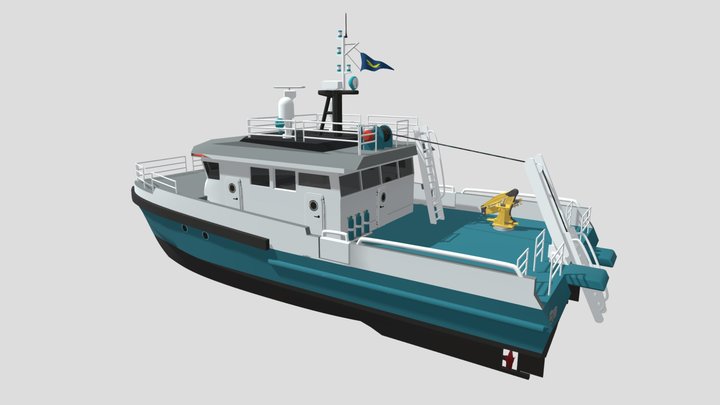 Diving Catamaran 15m – Modello 3D gratuito STL