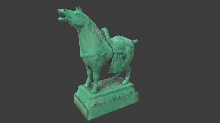 Chinese Horse Statue 3D Model