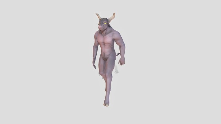 Minotaur Walking Animation 3D Model