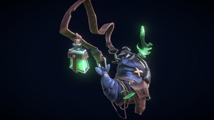 DAE Stylized Asset - Fish Bag 3D Model