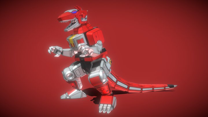 Plasma's Tyrannosaurus Guardian Beast/Dinozord 3D Model