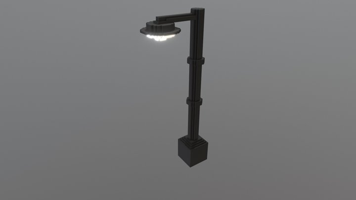 Low Poly Street Lamp 3D Model