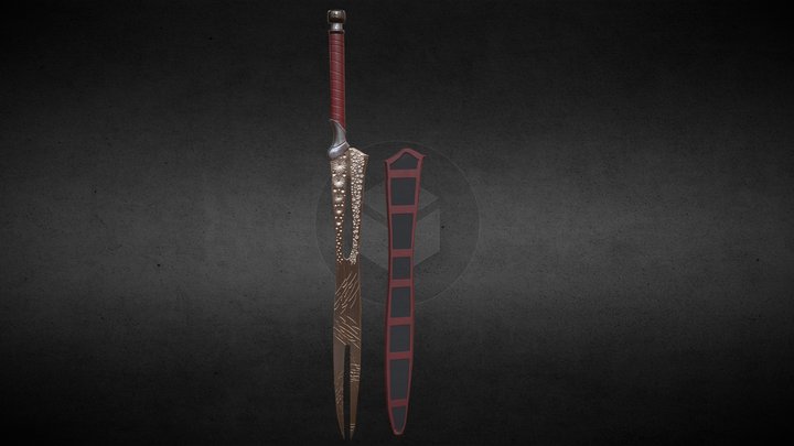 Sword and Sheath 3D Model