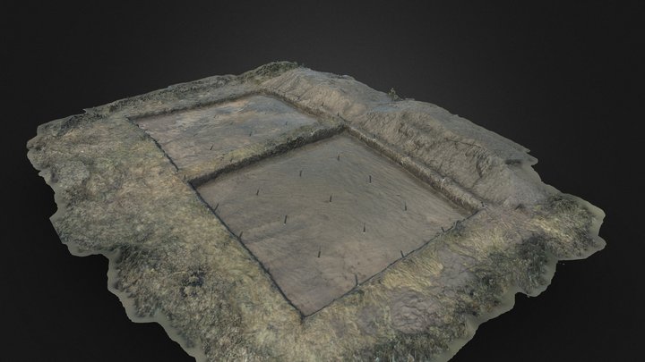 Археологический раскоп поселения эпохи бронзы 3D Model