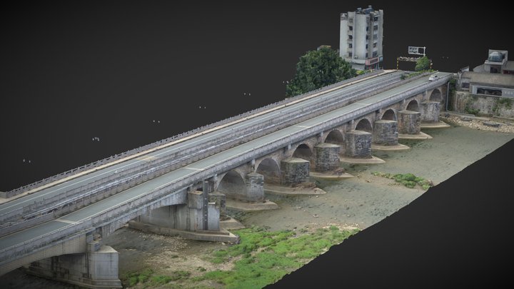 Old Bridge and riverbank – Kostenloses 3D-Modell STL