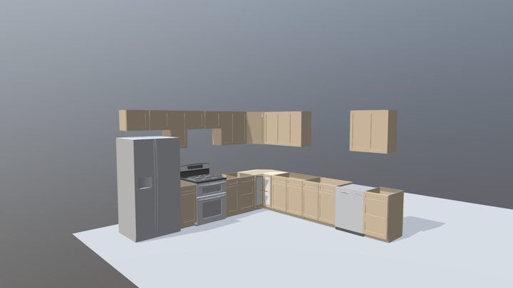 Kitchen Cabinets (Marcus Sienna) 3D Model