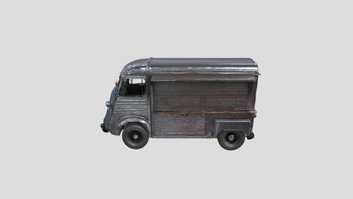 Vintage Food Truck Display 3D Model