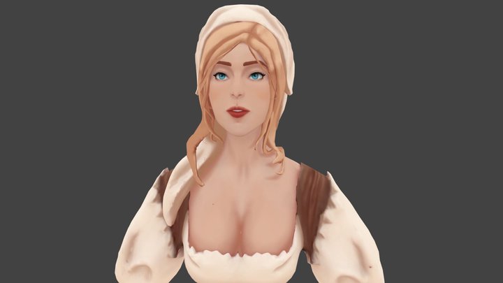 Blonde girl – Free 3D Model STL