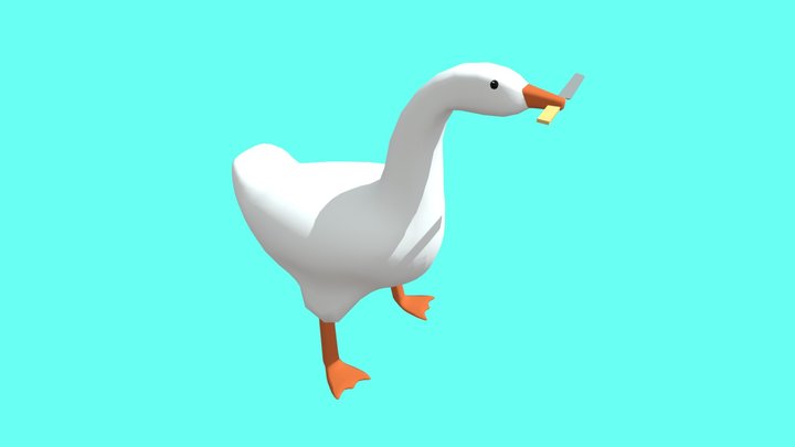 goose with knife 3D Model