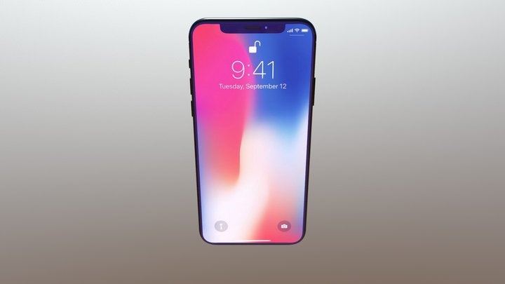 iPhone X 3D Model