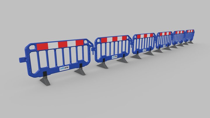 Firmus Professional Barrier Blue in a Line 3D Model