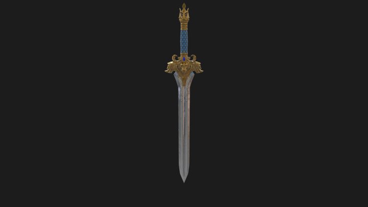 WOW stylized sword 3D Model