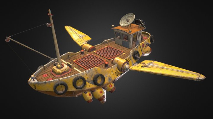 Flying ship 3D Model