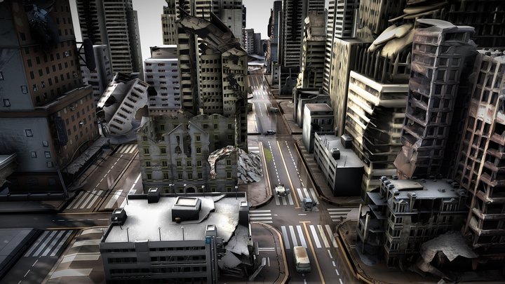 Ruined city FREE – Modèle 3D gratuit STL