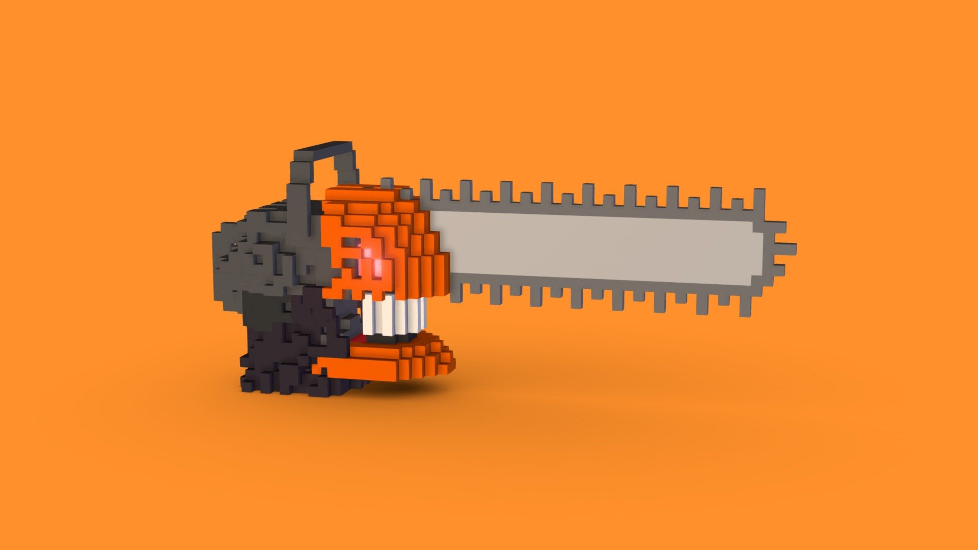 Chainsaw Man Head VoxelArt Download Free 3D model by KaraBulba4ka [fdc55b3] Sketchfab