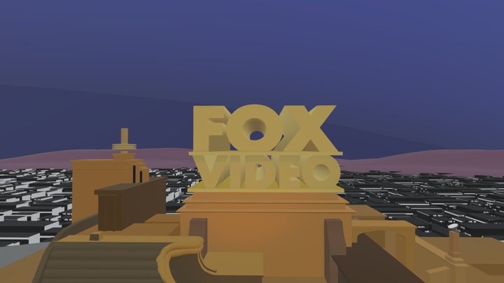 Fox Video 1995 logo v3 3D Model