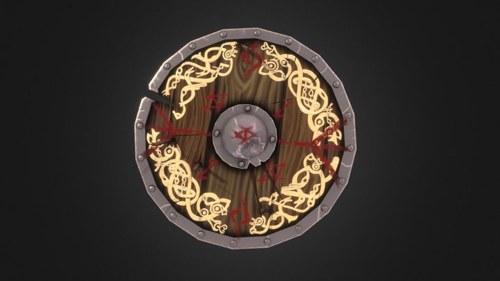 Bouclier Viking Classic Rendering 3D Model