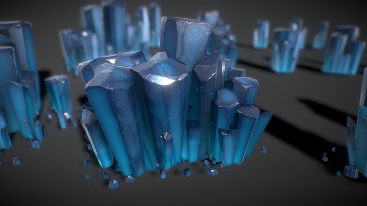 Crystals Pack 3D Model