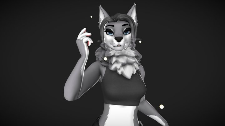 Fem Canine ~ VR and VTuber Avatar 3D Model