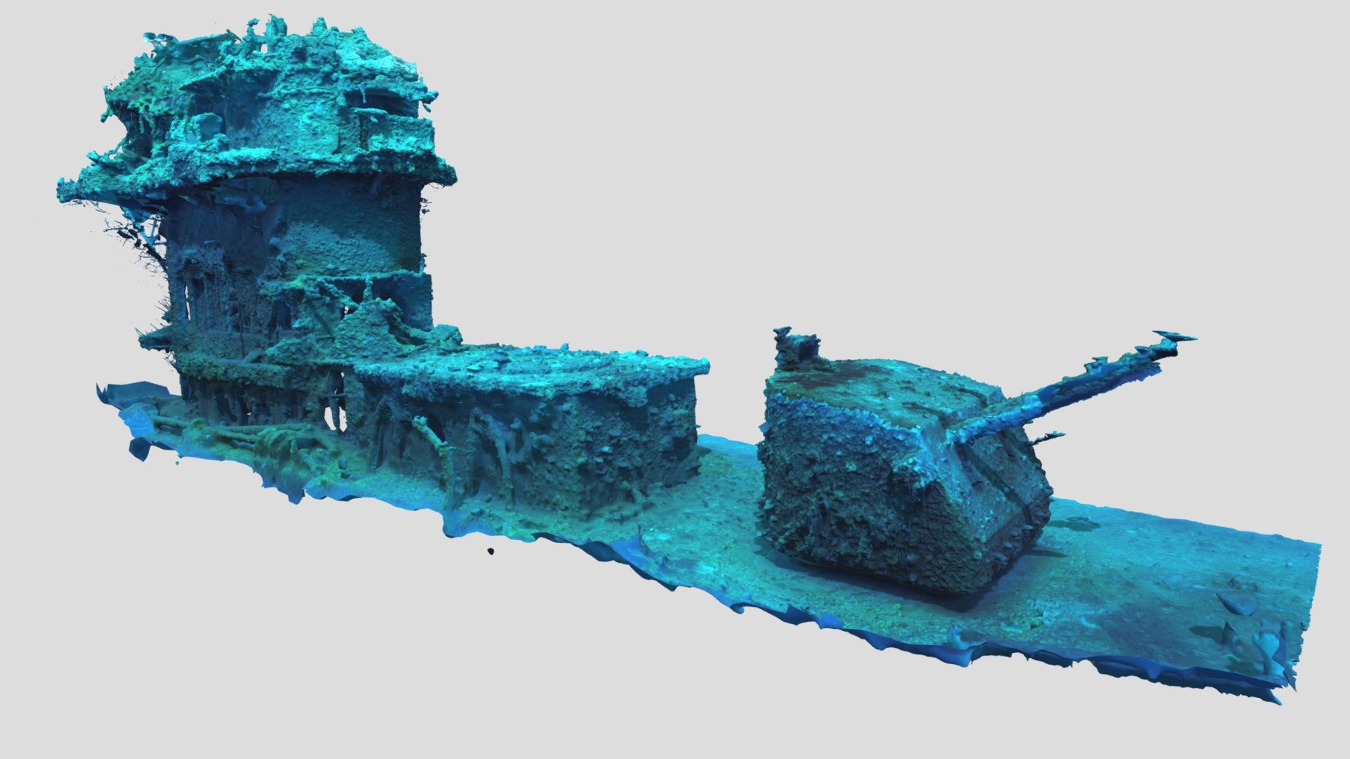 USS Saratoga (CV-3) Island & Guns - 3D model by Brett Eldridge ...