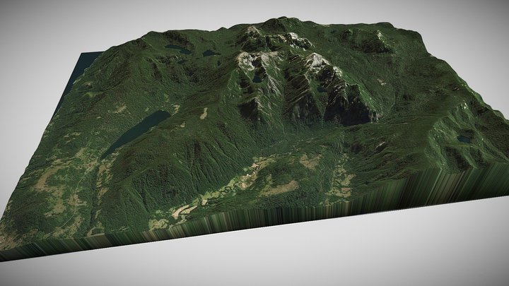 Laguna Tinquilco y Parque Nacional Huerquehue 3D 3D Model
