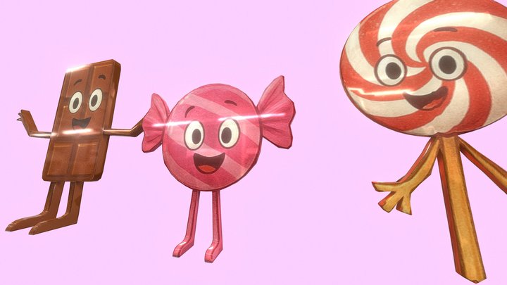 Candy Characters – Gratis 3D-model STL