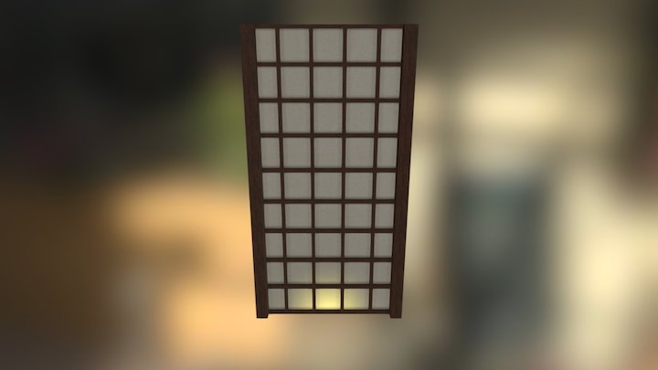 Japanese Paper Wall 3D Model