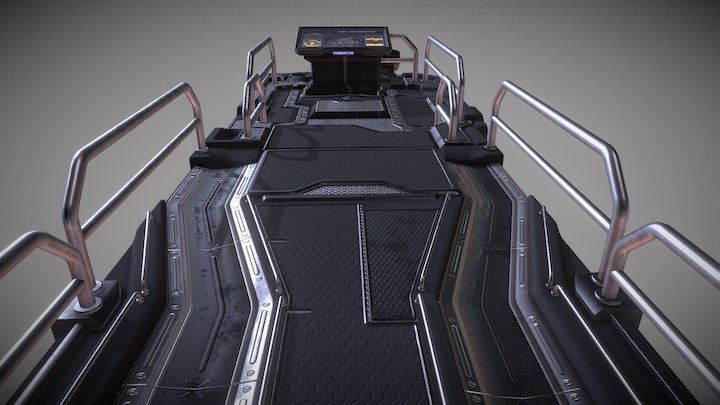 Tiling Texture Trim sheet SciFi Environment WIP 3D Model