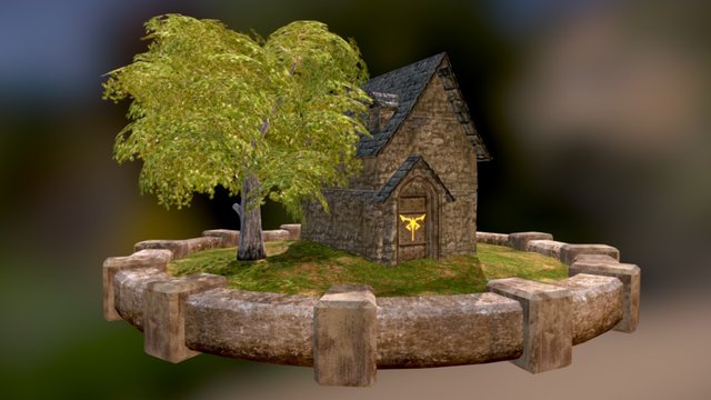 Church Low Poly 3D Model