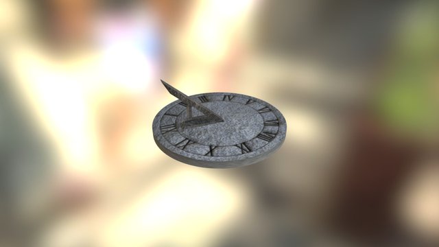 Textured Sundial 3D Model