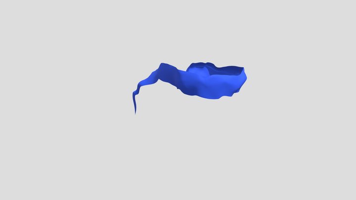 Flat Ninja Scarf 3D Model