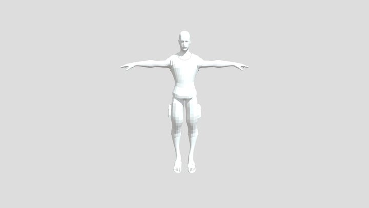 Free Lowpoly Male 3D Model