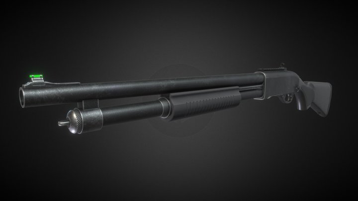 Remington 870 shotgun 3D Model