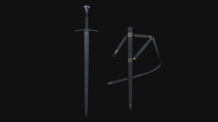 The Witcher Sword 3D Model
