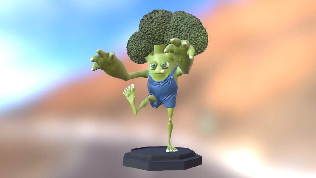 Broccoli man 3D model by GregoryStoffel [fdd5ad1] Sketchfab