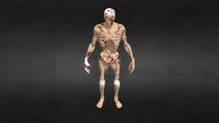 Horror Zombie Creature 3D Model